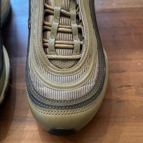 NikeAir Max 97. Neutral Olive Green and Cream Sneakers - Picture 3 of 12